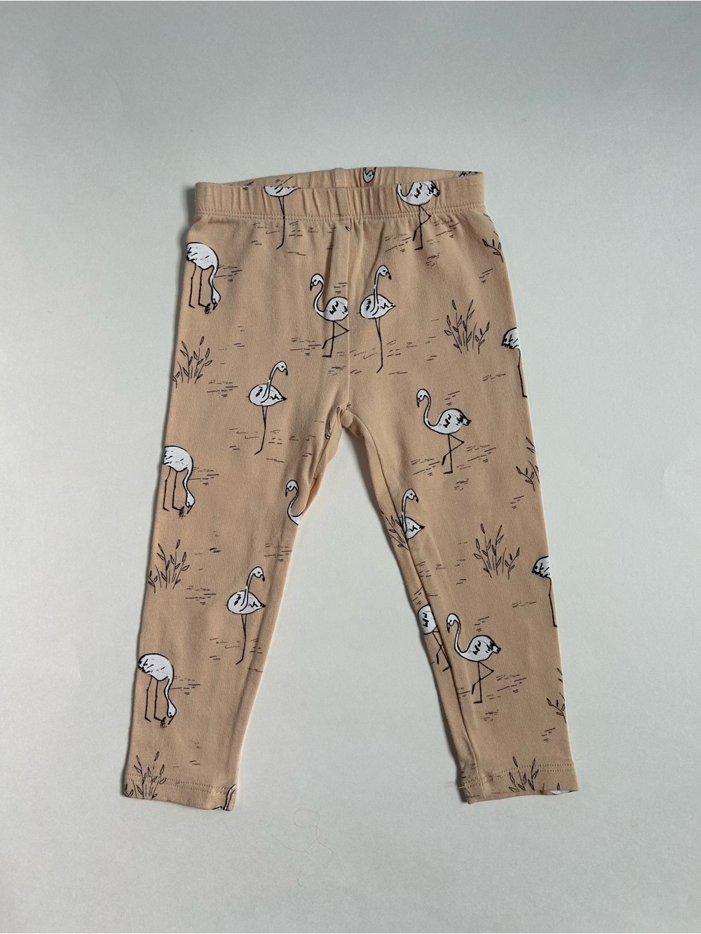 Rylee + Cru Flamingo Print Leggings - Beige